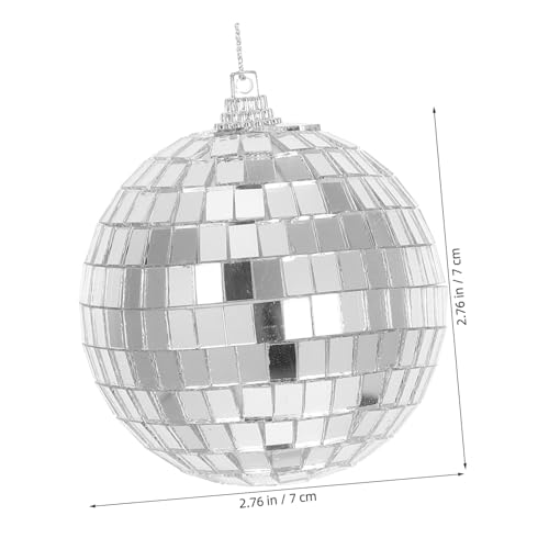 STOBAZA - 6 piezas de adornos colgantes de bola espejada reflectante, estilo vintage, para fiestas, bodas y celebraciones; acabado espejo para un ambiente festivo miniatura 2
