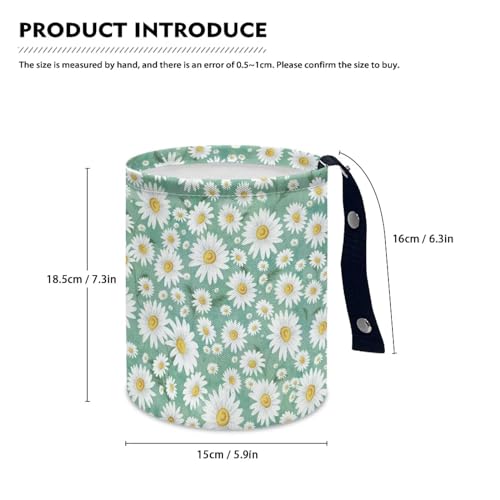 Image of Daisy Cute Collapsible Portable Trash Can for Car Front Seat, Back Seat, Floor, Headrest Rubbish Bin