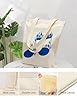 XIARON High-definition printed tote bags Abstract Fire Note Hot Music Club Tracks 340g/m² thick fabric Reusable L Blue #2