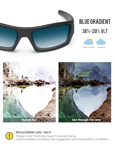 Image of BLAZERBUCK Anti-salt Polarized Replacement Lenses for Oakley Gascan OO9014 Sunglass