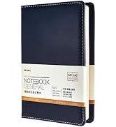 M&G Lined Journal Notebook 310 Pages, Medium A5 Leather Hardcover Notebooks, 5.5in x 8in Diary Ru...