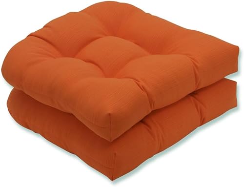Vista 29 de Pillow Perfect Pompeii - Cojín de mimbre sólido para asiento de patio para interiores y exteriores, reversible, resistente a la intemperie y a