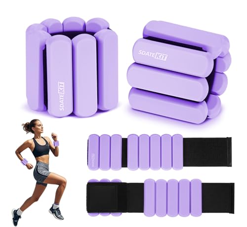 Image of Wrist Ankle Weights for Women 2 Pack(1lb Each), Ideal for Strength Training | Adjustable Silicone Wearable Arm and Leg Weights for Pilates, Gym, Yoga, Cardio. Waterproof, Anti slip, Sweat Proof