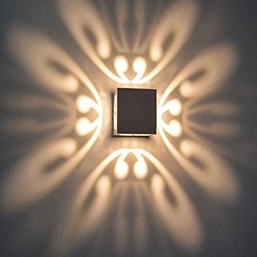 Luces de pared LED efecto mariposa interior aluminio verde para lampara de noche 2