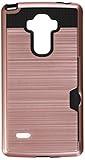 LG G Stylo Case, LG G4 Stylus Case, (Not Fit LG G4) AnoKe [Credit Card Slots Holder][Not Wallet] Hard Silicone Rubber Hybrid Armor Shockproof Protective Holster Cover Case For LG LS770 - KLS Rose Gold