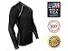 Rash Guard for Men Compression and Base Layer Shirt,  Black - White Stitching, Medium
