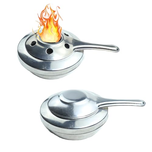 Vastsea 2 Pièces Brûleur d'alcool pour Fondue, Brûleur à Alcool, Récipients à Pâte Combustible, pour Chauffe-Plats à Fondue ou Plat de Cuisson,...