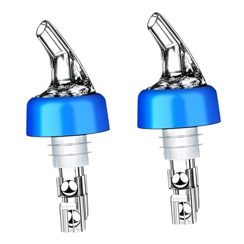 JAMIEKA - 2 vertedor preciso de 30 ml con bola de metal para botellas de vino, seguro a prueba de fugas, automático medido para uso doméstico