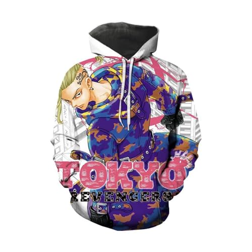 CUTTE Sudadera Cosplay Manjiro Sano Tokyo Revengers | Estampado 3D Oficial | Unisex Estilo Streetwear (663,4XL)