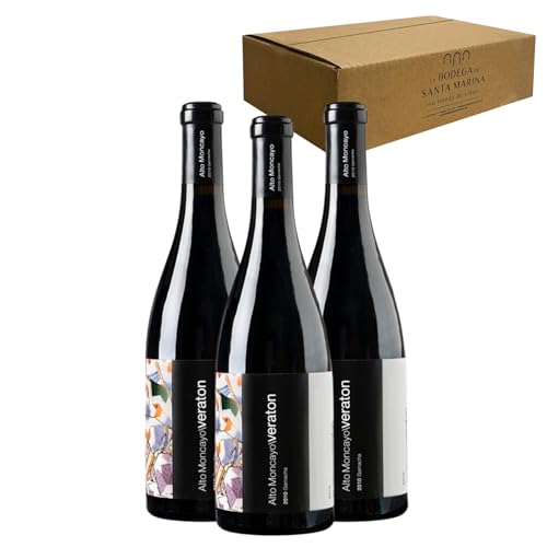 Alto Moncayo Veratón - Ideal para Maridar con Carne y Comida Mediterránea - Pack 3 Botellas 75cl
