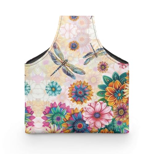 Image of ZUXONGSY Mandala Yarn Storage Bag for Crocheting Dragonfly Knitting Project Handbag Crochet Organizers and Storage