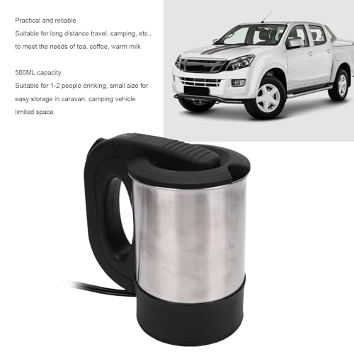 Tetera Eléctrica de Auto 500ML Acero Inoxidable 12V miniatura 7