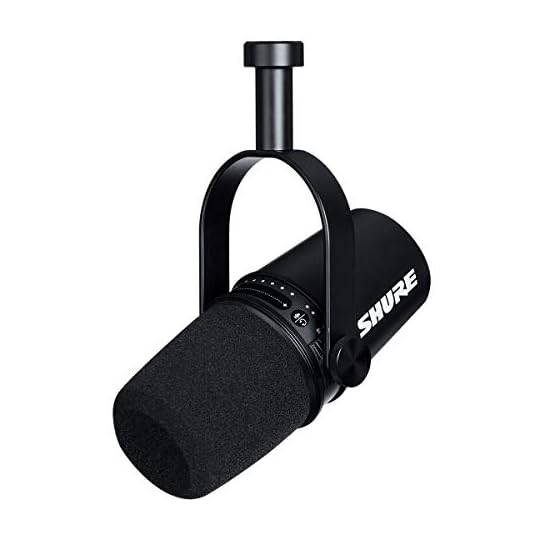 
                            Shure MV7 USB Podcast Microphone for Podcasting, Recording, Live Streaming & Gaming, Built-in Headphone Output, All Metal USB/XLR Dynamic Mic, Voice-Isolating Technology, TeamSpeak Certified - Black
                        