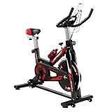 Exercise Bike Resistance and Height Adjustable Indoor Cycling Bike Stationary with LCD Digital Monit