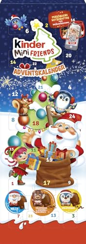kinder Mini Friends Adventskalender 2025 – Adventskalender mit leckeren Schokoladen-Spezialitäten – 1 Kalender à 164g