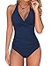 Voqeen Costumi da Bagno Interi con Scollo a V Donna Elegante Push up Swimsuit...