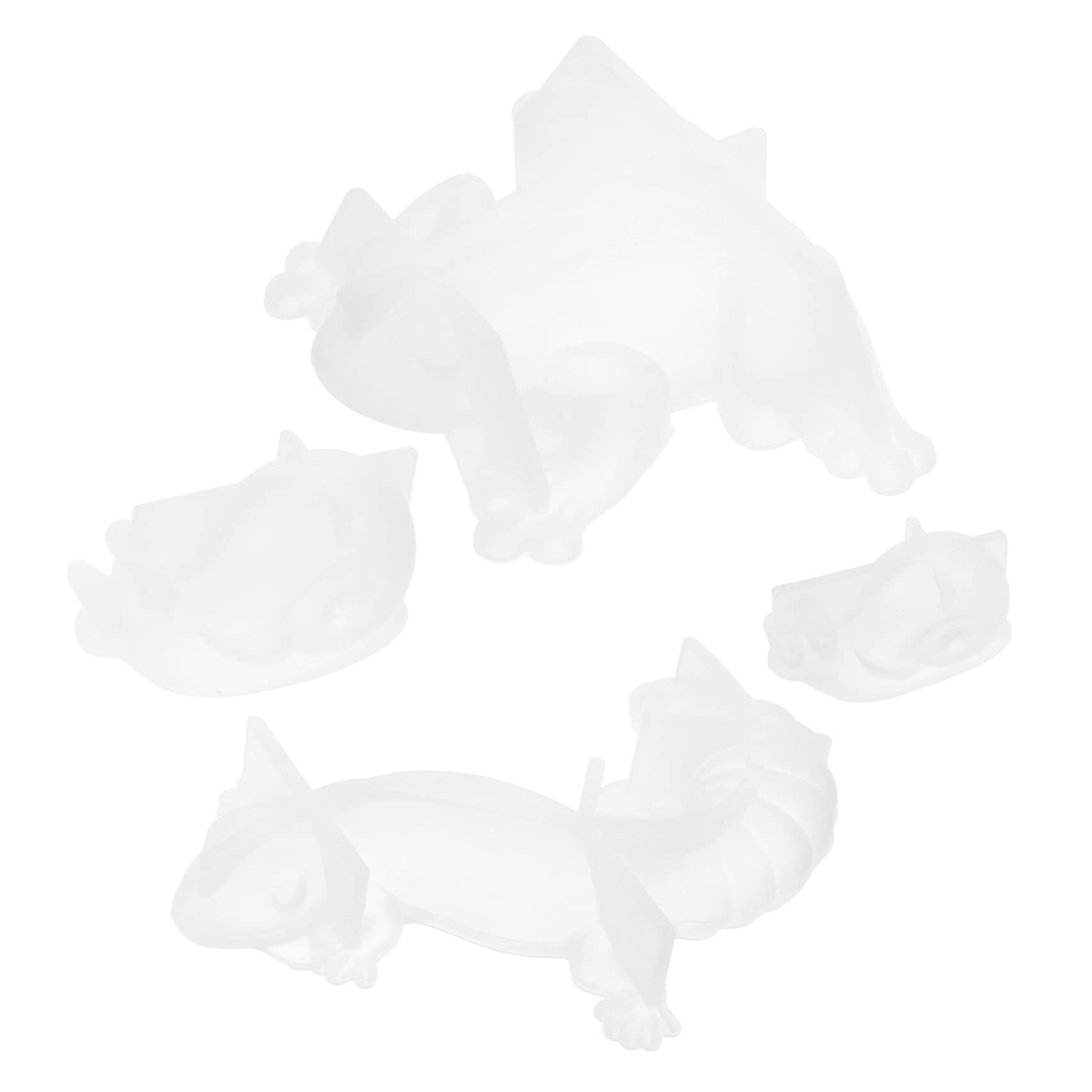 Uonlytech 3 Ensembles Moule D'ornement des Petits Animaux Réutilisable Forme Grenouille Moules Moule en Silicone Souple Moule De Bricolage Gel De Silice 4 Pièces * 3