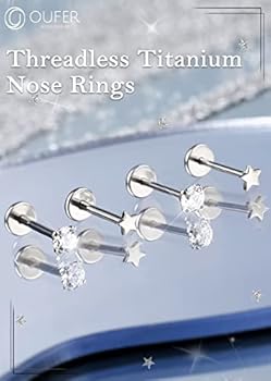 Oufer Piercing Hélix 16 Gauges En Acier Inoxydable Et Zircone Cubique, Pour Cartilage Inférieur Ou Supérieur, Tragus, Lobe D'oreille Pour Femme Et Fille