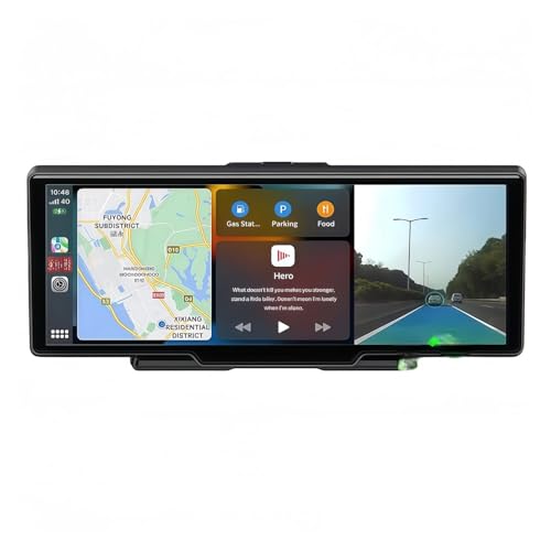 Navegación GPS para Coche Estéreo para Coche CarPlay Monitor portátil IPS HD de 10,26' Pantalla inalámbrica Android Auto