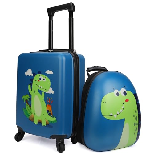 emissary Dinosaur Kids Suitcase for Boys, 18" Hardside