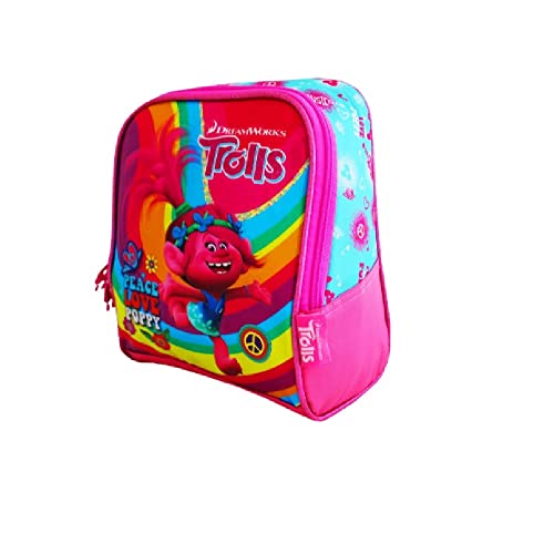 Kit Mochila de Costa e Lancheira Trolls Rosa