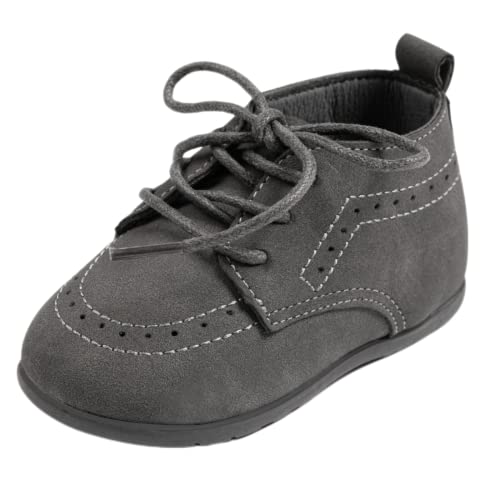 ohsofy Infant Baby Boy Oxford Shoes PU Leather Loafers Rubber and Soft Sole Wedding Dress Shoes Toddler Girl Baby Walking Shoes