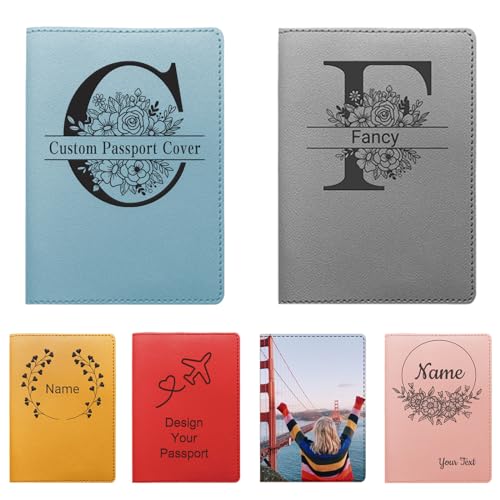 Custom Leather Passport Holder with Photo and Logo
