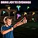 25 Pack LED Flying Toys Set with Whistle,25 Rocket Slingshot+25 Glow Arrow Helicopter for Outdoor Camping Glow in The Dark Party Supplies Flying Outdoor Toys Game LED Slingshot Toy for Kids 8-12,4-8