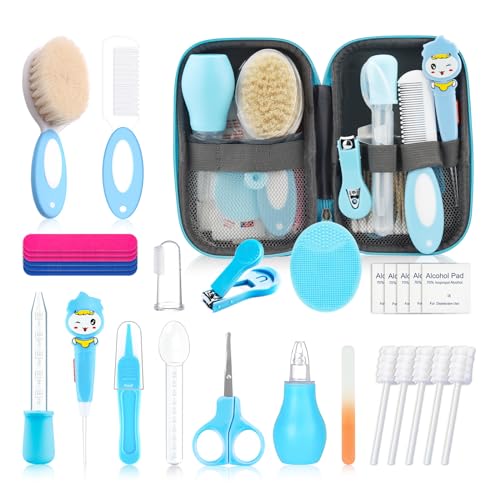 POPYJAN-Baby-Healthcare-and-Grooming-Kit-for-Newborn-Kids-36PCS-Upgraded-Safety-Care-Kit-Nursery-Health-Set-Products-Blue-18pcs