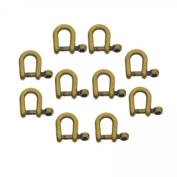 Image of 2X10 Pieces Horseshoe Buckles Keychain Bracelet Clips for DIY Straps Backpacks BronzeCrafts|Beads & Jewelry Making|Jewelry Findings|Jewelry Clasps & Hooks