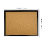GDMINLO Black Cork Bulletin Board, 17.7 X 13.3 inches with Oak Wood Finish Frame, for Wall Office Home and School (Pins, Eye Bolts, gaskets, Screws) - Image 2