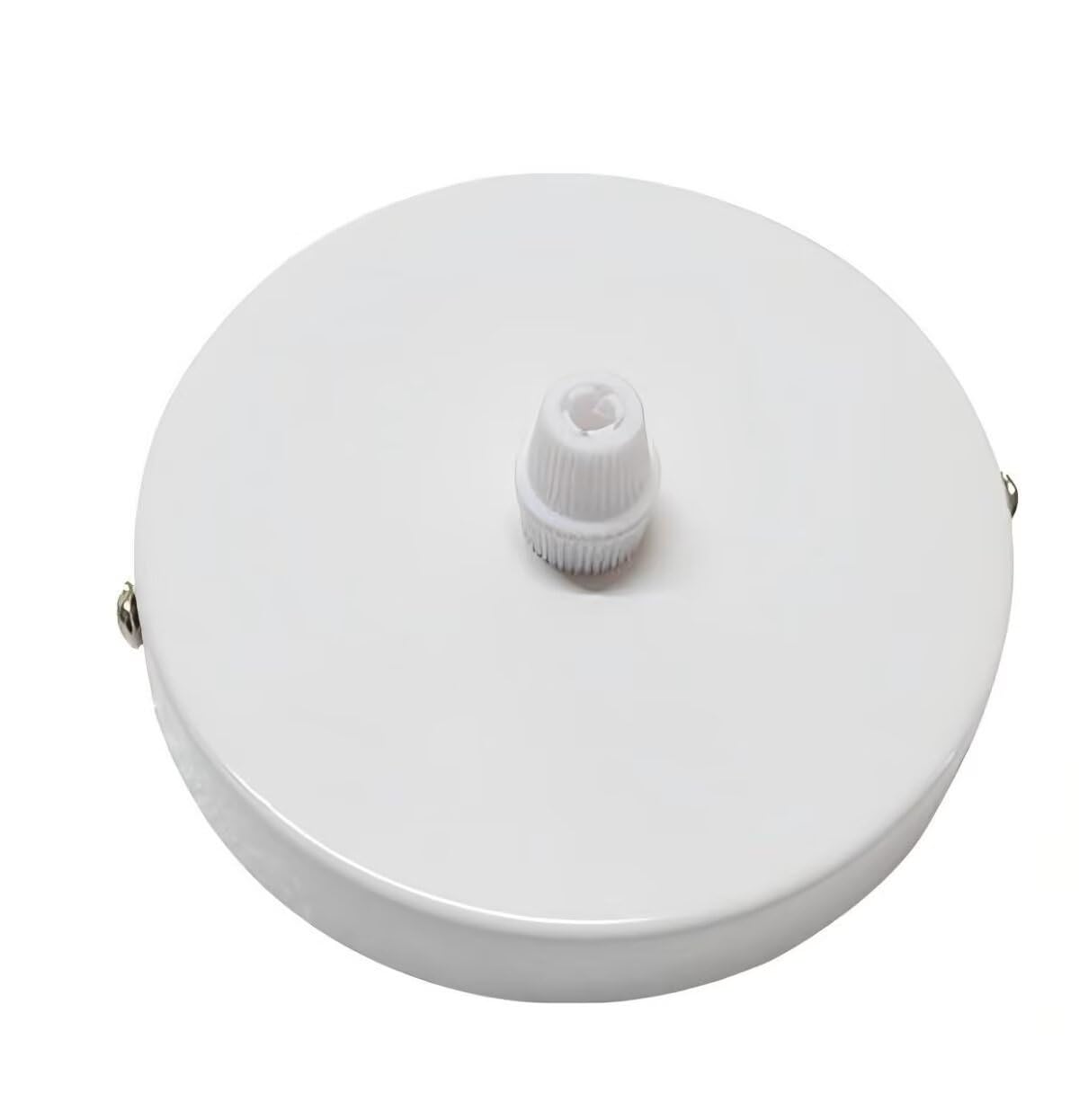 AstrizLamp White 1 Way Ceiling Rose 15cm Round 1 Hole Canopy Iron Finish Powder Chassis Multi Outle Pendant Light Fitting Plate Canopy Kit for Ceiling Lights, Hanging Fixture All Lamps