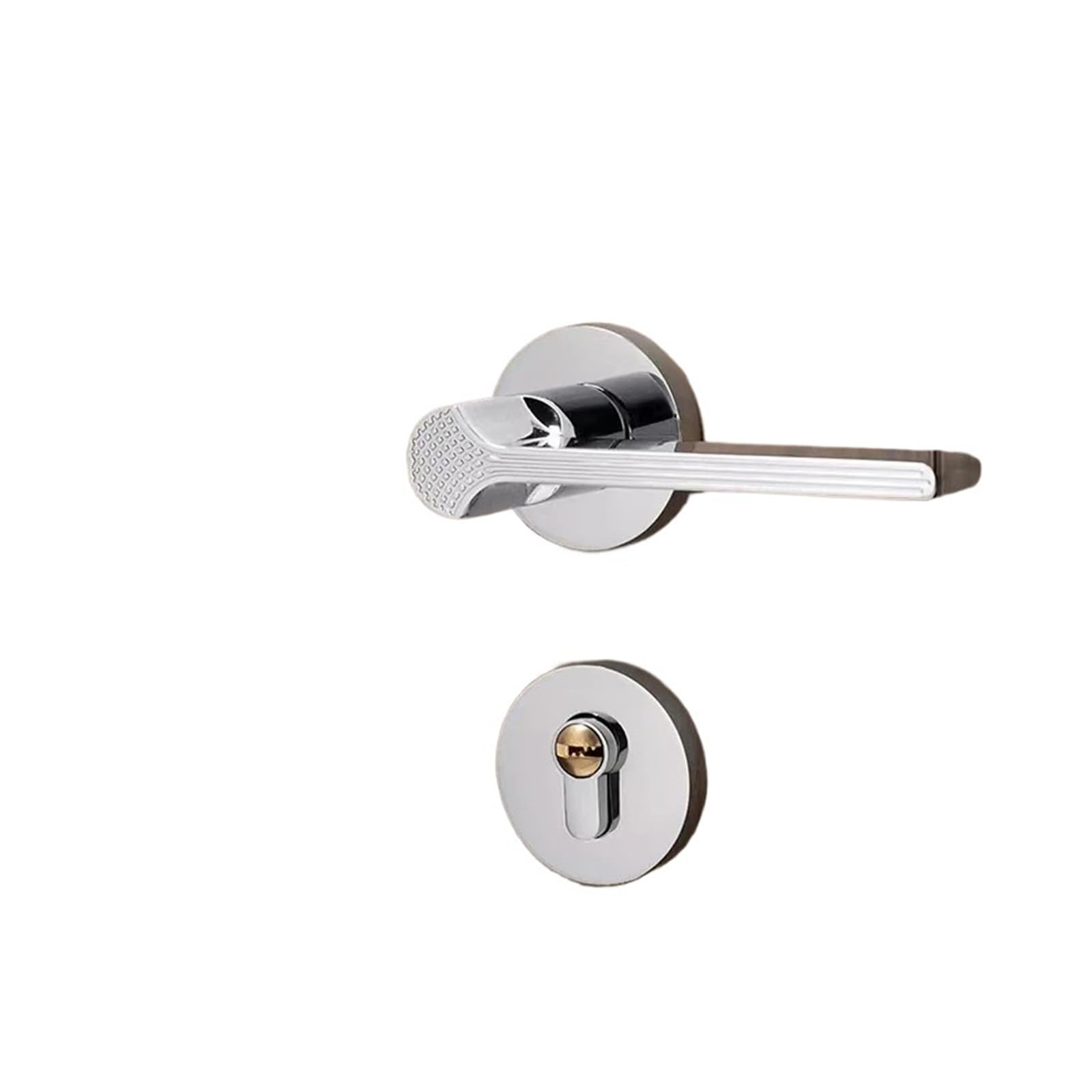 OPTEPYOE Bedroom Split Door Lock Wooden Handle(PVD Gold)