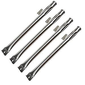 Replace parts Porcelain Steel Heat Plate, Replacement for Grill Master 720-0697, 720-0737, Nexgrill 720-0830H, 720-0783E Gas Grill Models (Stainless Steel Burner-4pcs)