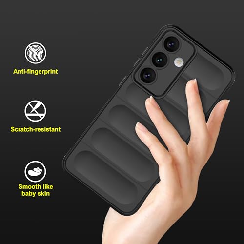 Image of amazon basics Back Case Cover for Samsung Galaxy S24 Plus 5G | Compatible for Samsung Galaxy S24 Plus 5G Back Case Cover | Liquid Silicon Magic Case with Camera Protection | Black
