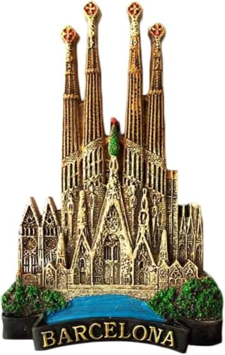 Kühlschrankmagnet, 3D-Optik, Barcelona-Andenken, für Zuhause und Küche, Spanien-Motiv