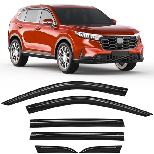 Image of 6-PCS Extra-Thick Rain Guards Fit for Honda CR-V CRV 2023 2024 2025 2026 Extra Durable Tape-on Window Rain Guard Window Deflectors Vent Shades Window Visor Vent Visors Exterior