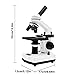 Upgraded 40X-1000X Professional Optical Composite Microscope with Abe Spotlight and Cursor Caliper,Coaxial Bi-Focus, WF10 and WF25X Eyepieces for Education, Student Experiment, Gift