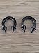 Pair 6g 4mm Black Cone Spike Horseshoe Rings – Ear Gauges, Prince Albert Piercing, Cartilage Earrings, Septum Pincher & Nose Jewelry