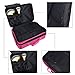 Goldwheat Beauty Cosmetic Bag Multifunctional Makeup Case with Adjustable Space Shoulder Strap Pink 13.6X9.5X4.3\