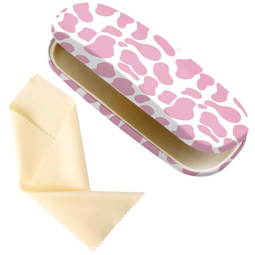 Image of Glasses Case Hard Shell,Portable Protective Eyeglasses Case, Eyeglass Holder Box with Cleaning Cloth,for Women Men