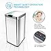 Secura 13 Gallon Automatic Trash Can, Stainless Steel Adjustable Sensor Kitchen Trash Bin with Motion-Sensing Lid and AC Adapter, LED Countdown Timer