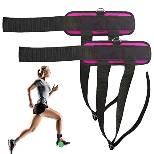 1 correa tobillo con mancuernas 220g Nylon suave rosa roja correa pierna pesas tobillo ajustables con hebilla pies duraderos correas levantamiento pesas con cuerda Pedal