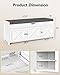 Pipishell 2-Tier Shoe Storage Bench with Cushioned Seat, Entryway Bench with Adjustable Shelf & Barn Doors, 300 lbs Capacity, 43.4