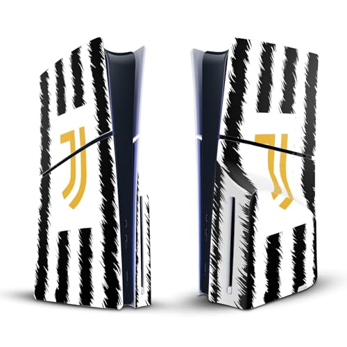 Head Case Designs Licenza Ufficiale Juventus Football Club Home 2023/24 Kit Partita Vinile Sticker Gaming Pelle Adesivo Compatibile con Sony Playstation 5 PS5 Slim Disc Edition Console