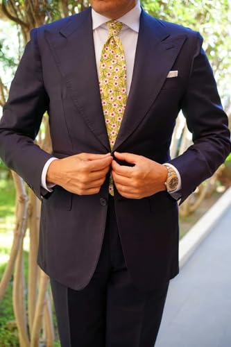 Image of OTAA Floral Necktie Casual Ties for Men - Perfect Neck Tie for Groomsmen Wedding Ties or Formal Occasions