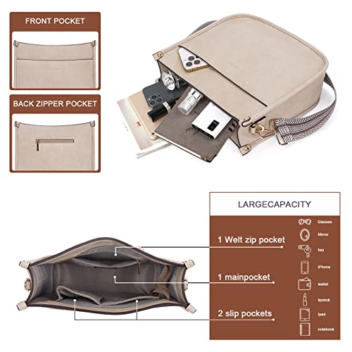 Image of Crossbody Bag Women Vegan Leather Hobo Handbag Trendy Crossbody Shoulder Bag Purses For Women with 2 Adjustable Strap