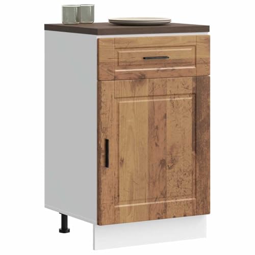 Mimdixy Armario de almacenamiento para horno, armario de cocina, aspecto de madera vieja, para cocina, salón y comedor, se puede instalar rápidamente