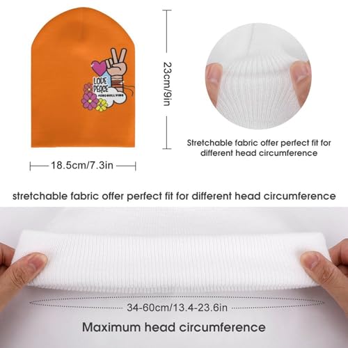 Peace Love Unity Anti Bullying Unity Day Orange Kids Beanie Hat for for Girls Boys Children Cap Winter Knitted Chemo Cancer Headwear Accessories Gifts Decoration2