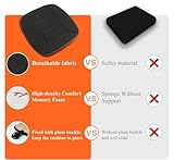 kingphenix Auto Sitzkissen mit 3,0 cm Komfort Memory Foam Sitzkissen für Auto und Bürostuhl - Schwarz